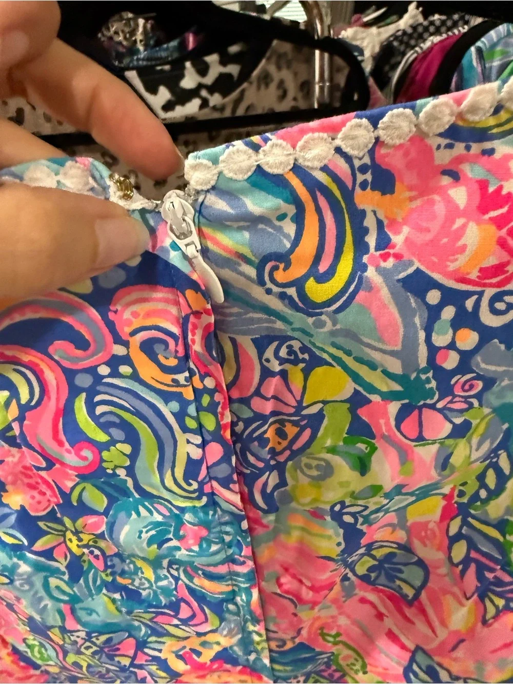 Lilly Pulitzer Coralynn Shift Dress in the "Multi Pop Up 60 Animals" print - Picture 8 of 9